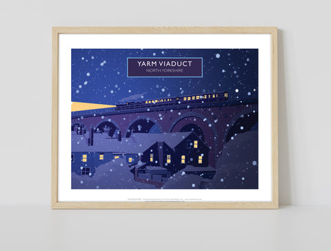 Yarm Viaduct, North Yorkshire In Snow - Art Print