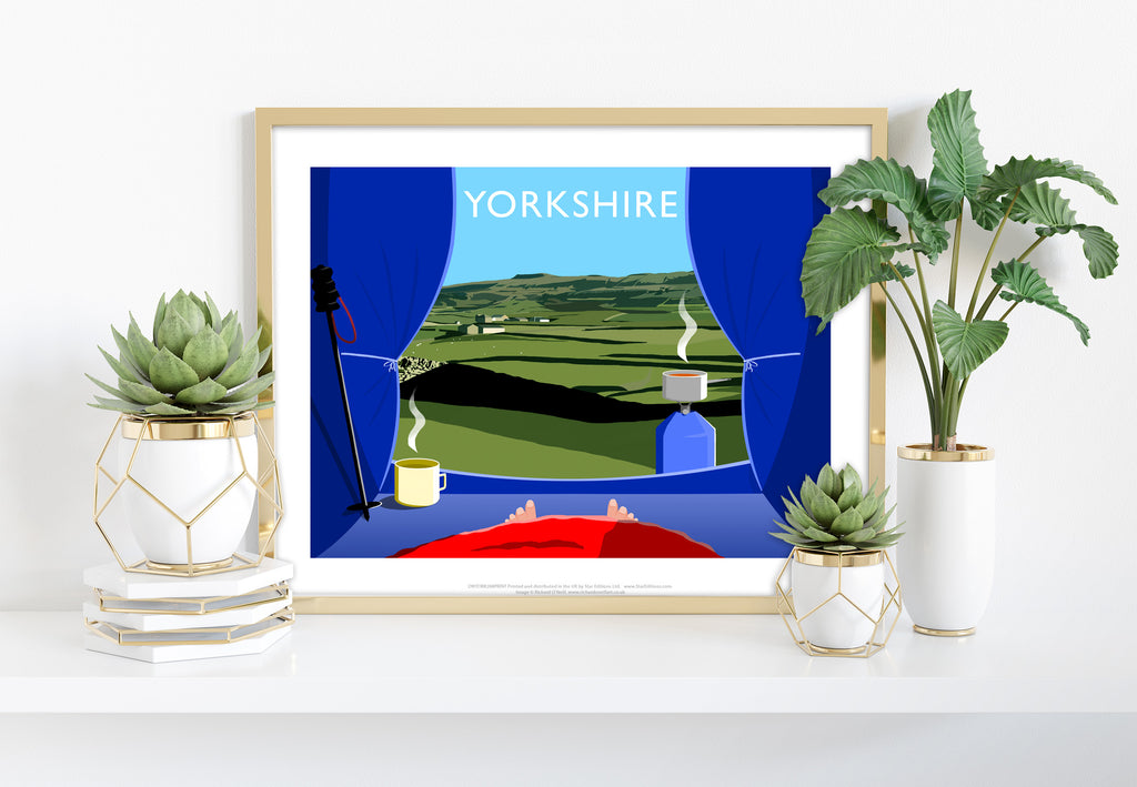 Camping In Yorkshire By Artist Richard O'Neill - Art Print