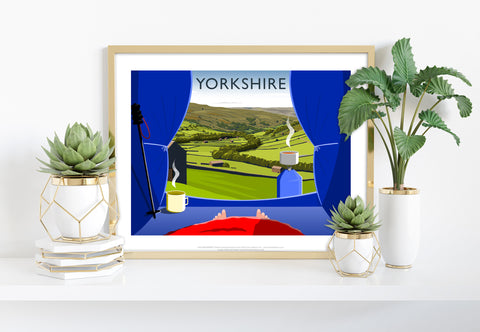 Camping In Yorkshire By Artist Richard O'Neill - Art Print