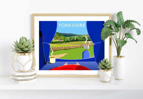 Camping In Yorkshire By Artist Richard O'Neill - Art Print