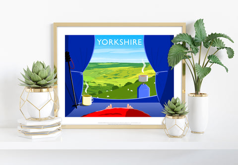 Camping In Yorkshire By Artist Richard O'Neill - Art Print