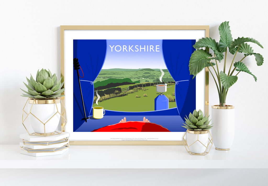 Camping In Yorkshire By Artist Richard O'Neill - Art Print