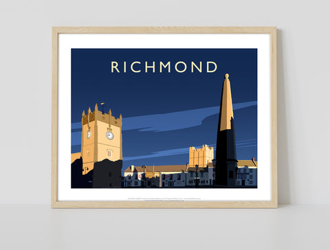 Richmond, Market Place By Artist Richard O'Neill Art Print