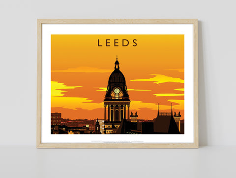 Leeds, Sunset By Artist Richard O'Neill - Premium Art Print