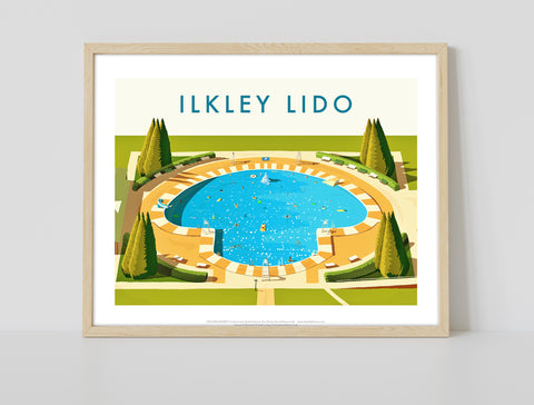 Ilkley Lido Landscape By Artist Richard O'Neill Art Print