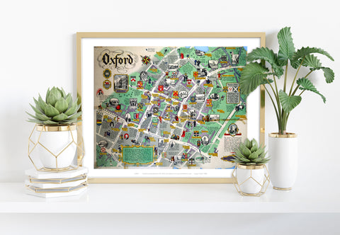 Oxford Map - 11X14inch Premium Art Print