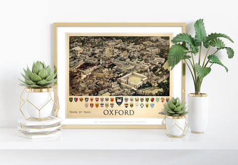Oxford View From Air - 11X14inch Premium Art Print