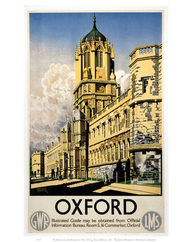 Oxford GWR Colleges 24" x 32" Matte Mounted Print