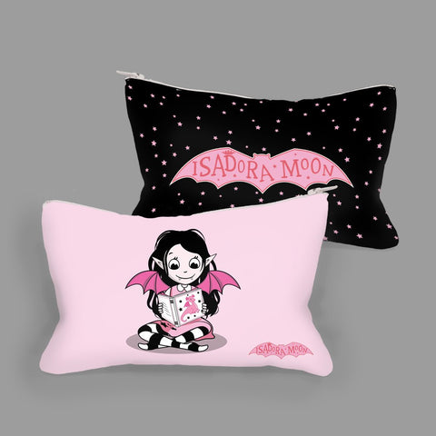 Isadora Moon reading double sided fabric pencil case