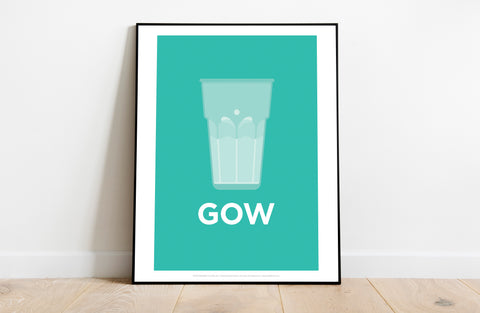 Water Glass- Gow - 11X14inch Premium Art Print