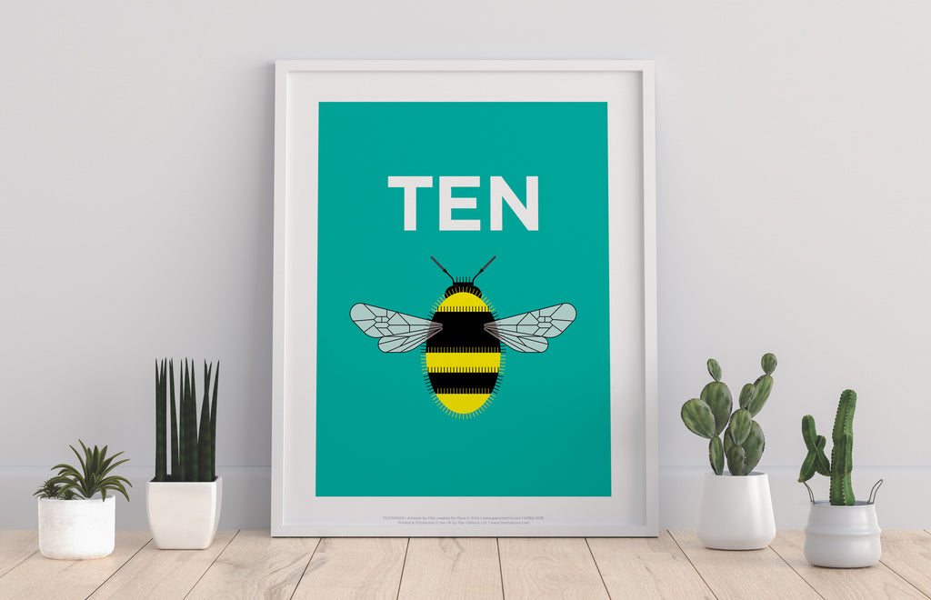 Rebus Symbols - Bee Ten - 11X14inch Premium Art Print