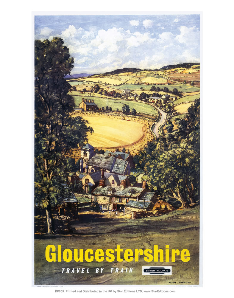 Gloucestershire 24" x 32" Matte Mounted Print