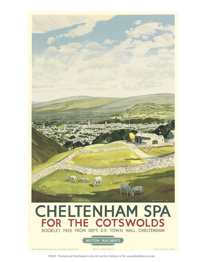 PP007 Cheltenham Spa 24" x 32" Matte Mounted Print