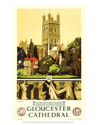 Gloucester Cathedral 24" x 32" Matte Mounted Print