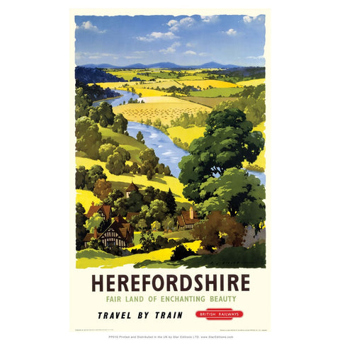 Herefordshire 24" x 32" Matte Mounted Print