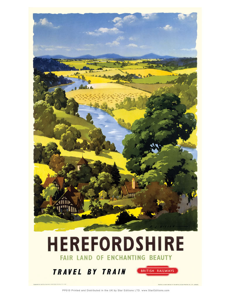 Herefordshire 24" x 32" Matte Mounted Print