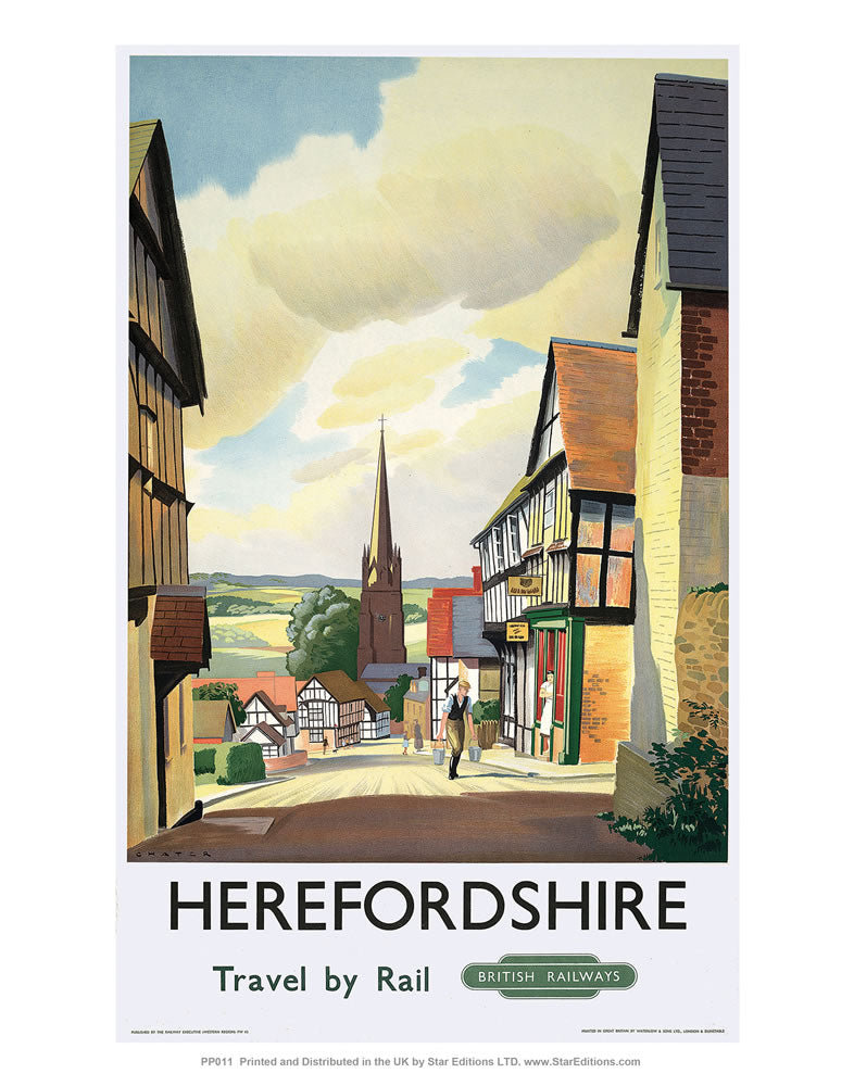 Herefordshire 24" x 32" Matte Mounted Print