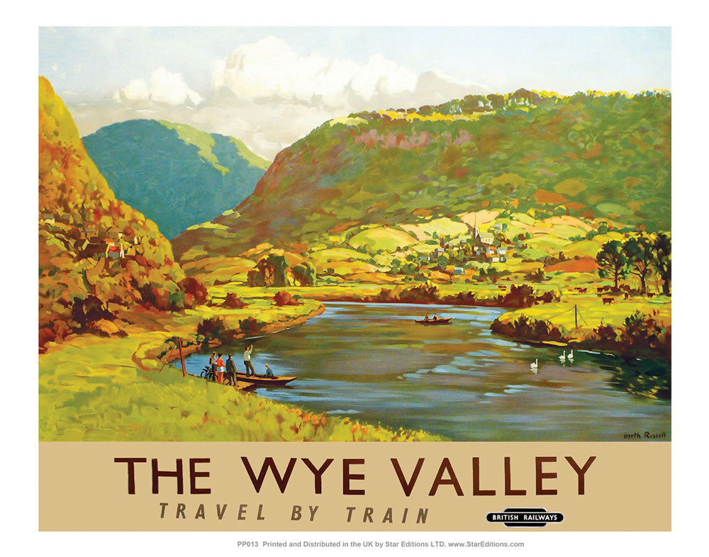 PP013 The Wye Valley 24" x 32" Matte Mounted Print