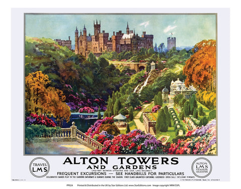 PP024 Alton Towers 24" x 32" Matte Mounted Print