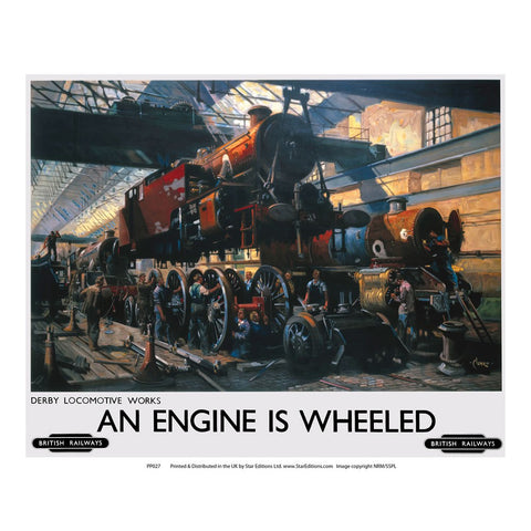 PP027 An Engine is Wheeled 24" x 32" Matte Mounted Print