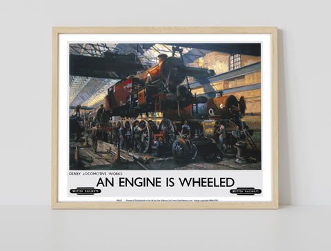 An Engine Is Wheeled - Derby Locomotive - Premium Art Print