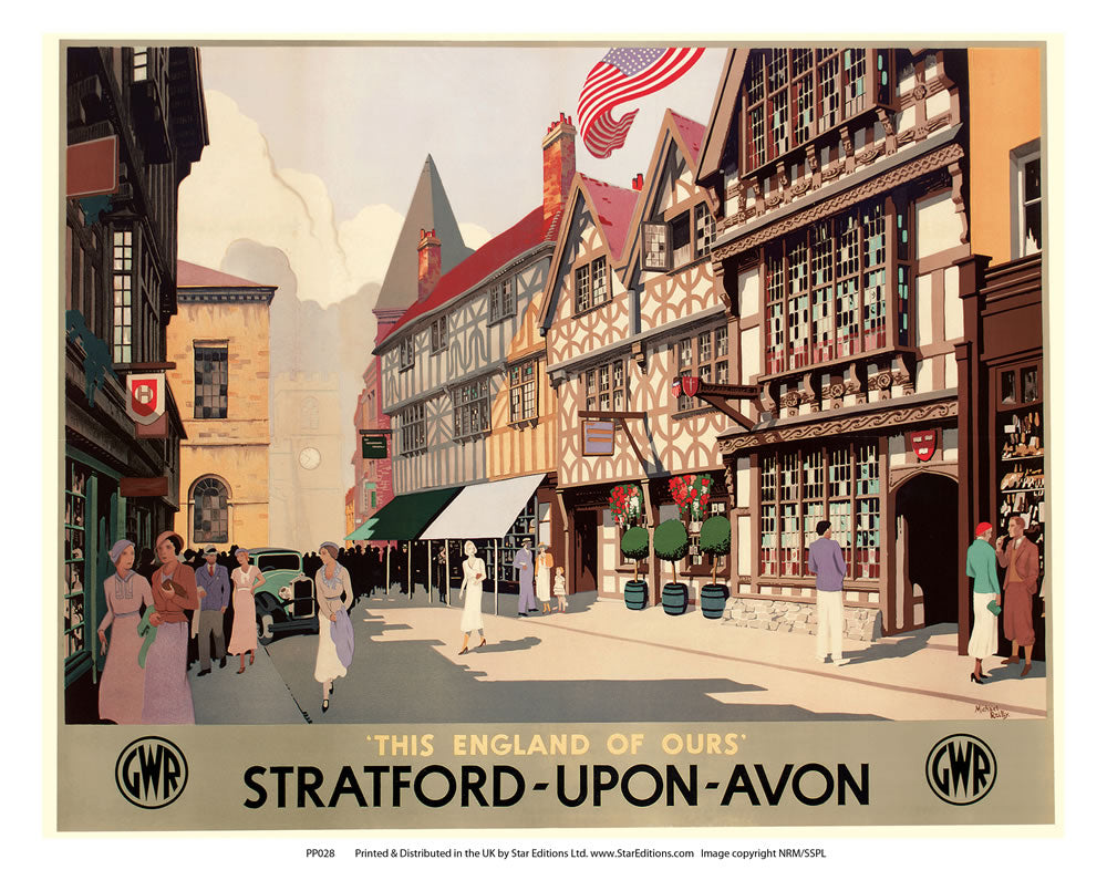 Stratford Upon Avon 24" x 32" Matte Mounted Print