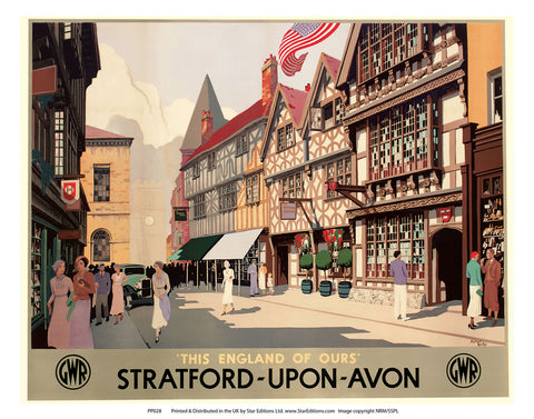 Stratford Upon Avon 24" x 32" Matte Mounted Print