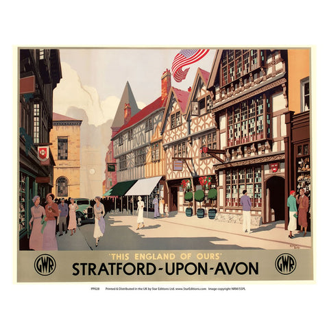 Stratford Upon Avon 24" x 32" Matte Mounted Print