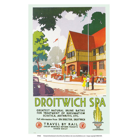 PP040 Droitwich Spa 24" x 32" Matte Mounted Print