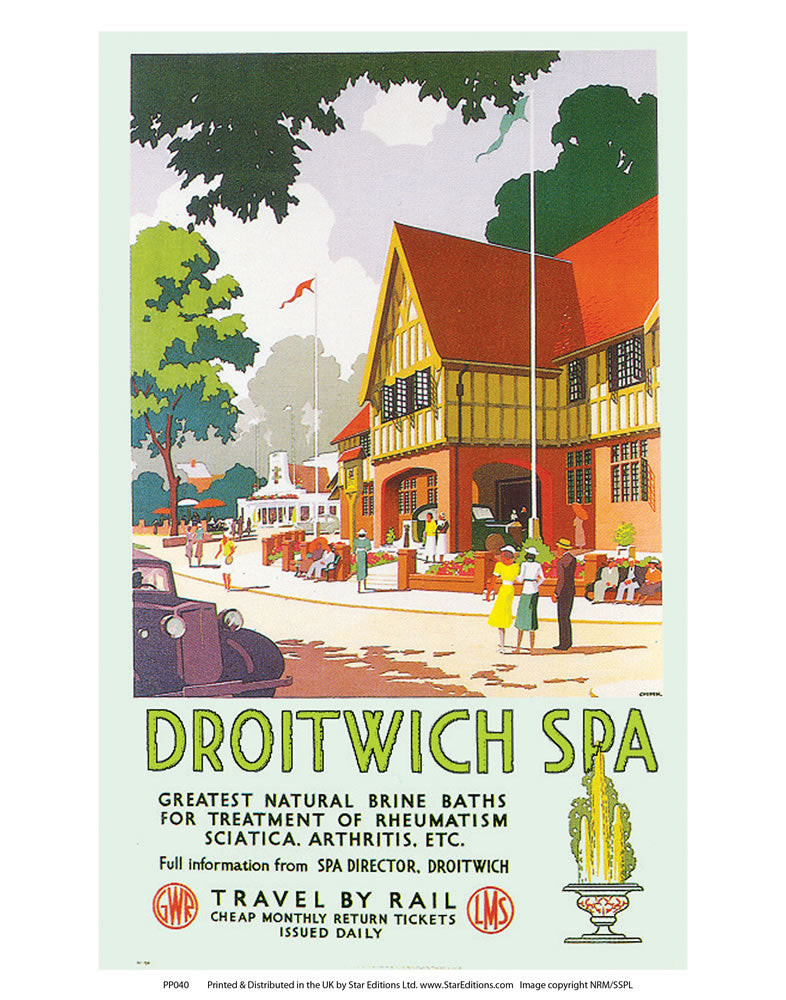 PP040 Droitwich Spa 24" x 32" Matte Mounted Print