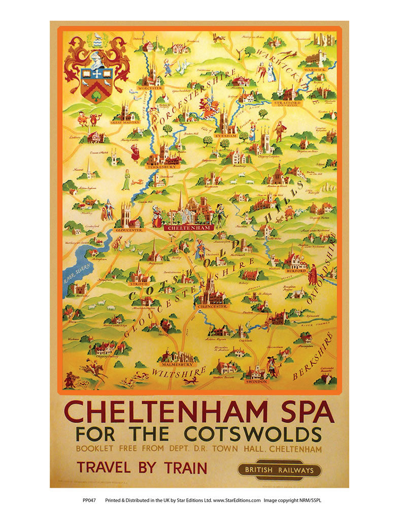 PP047 Cheltenham Spa 24" x 32" Matte Mounted Print