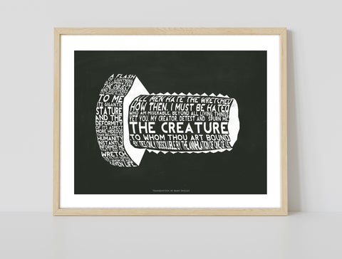 Mary Shelley Quote- Frankenstein - 11X14inch Premium Art Print