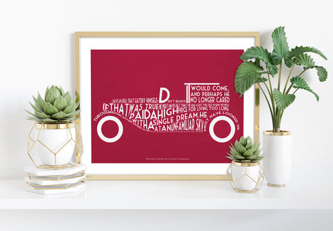 F. Scott Fitzgerald Quote- The Great Gatsby (Red) Art Print