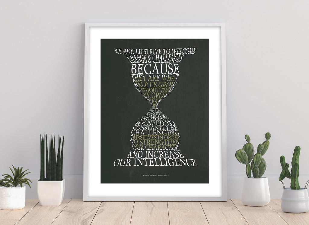 H.G. Wells Quote- The Time Machine - Premium Art Print