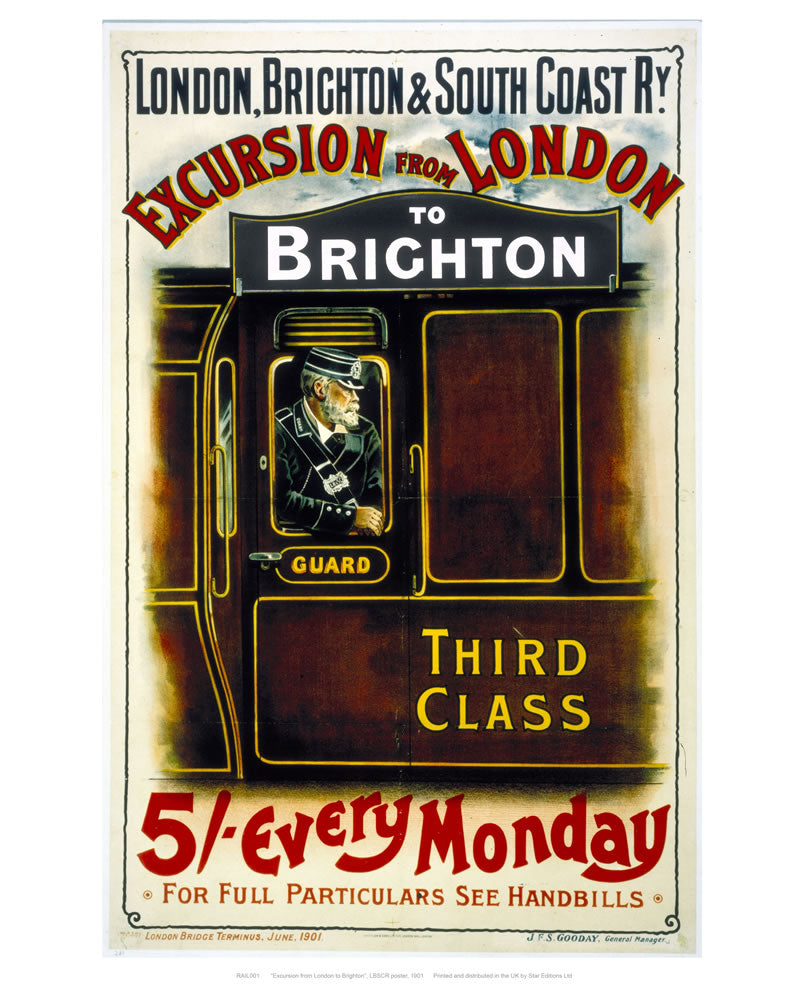 Excursion from London to Brighton 24" x 32" Matte Mounted Print