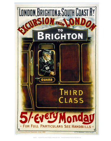 Excursion from London to Brighton 24" x 32" Matte Mounted Print