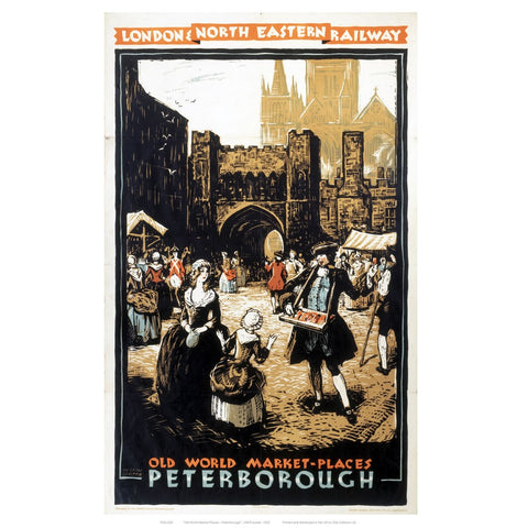 Old World Market Places Peterborough 24" x 32" Matte Mounted Print