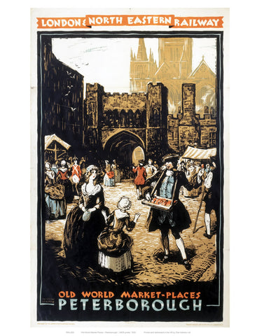 Old World Market Places Peterborough 24" x 32" Matte Mounted Print