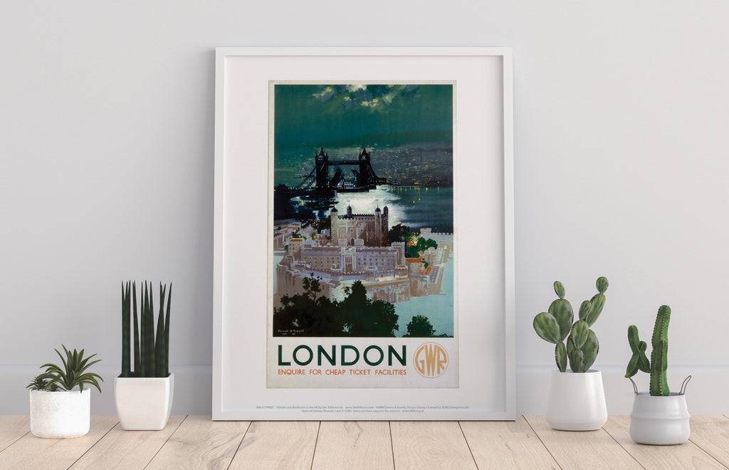 London Bridge Dusk - 11X14inch Premium Art Print