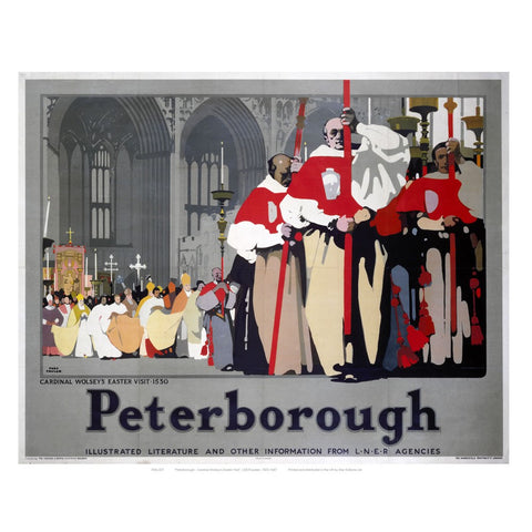 Peterborough Cathedral Procession 24" x 32" Matte Mounted Print