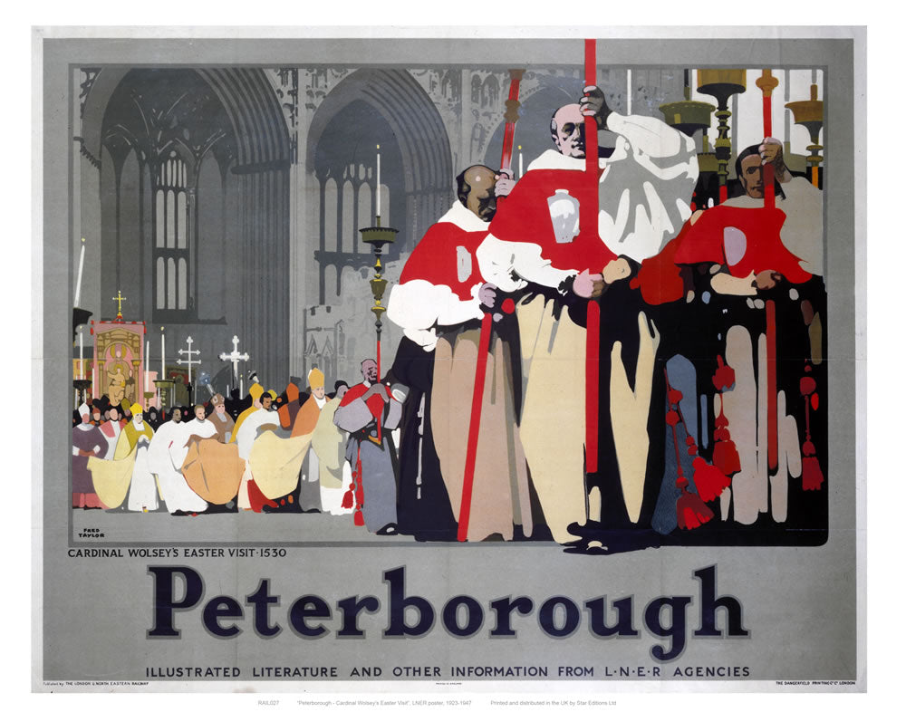 Peterborough Cathedral Procession 24" x 32" Matte Mounted Print