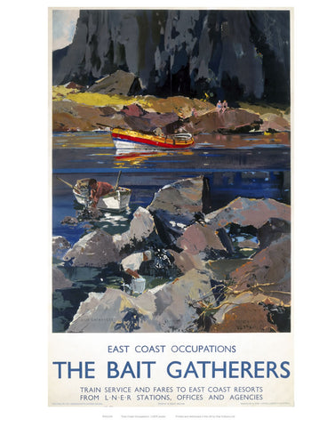 The Bait Gatherers 24" x 32" Matte Mounted Print