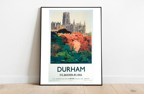 Durham - Trees And Cathedral - 11X14inch Premium Art Print