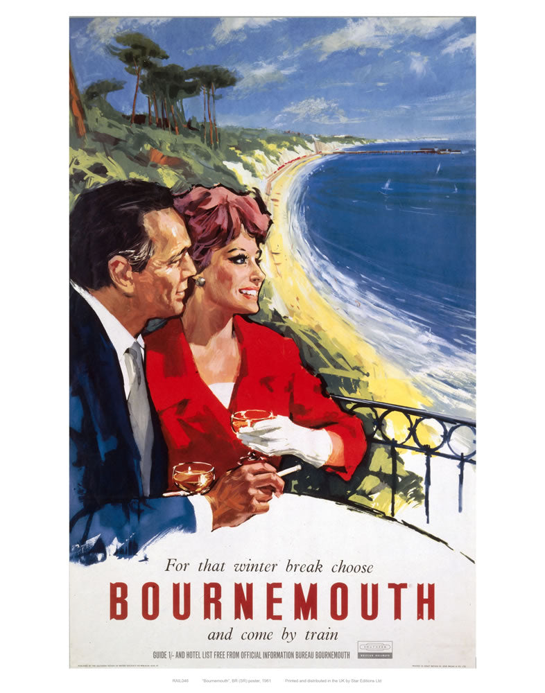 Bournemouth Couple 24" x 32" Matte Mounted Print