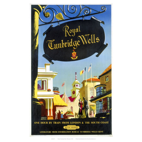 Royal Tunbridge Wells Sign 24" x 32" Matte Mounted Print