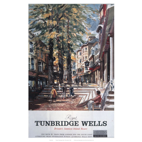 Royal Tunbridge Wells Street 24" x 32" Matte Mounted Print