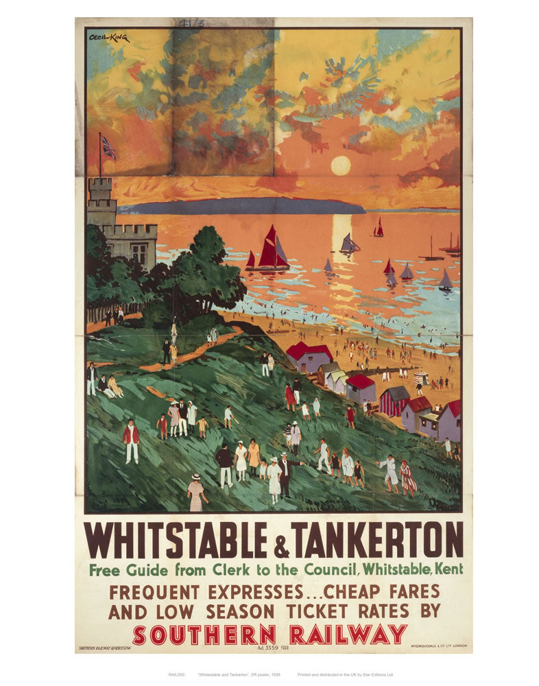 Whitstable and Tankerton 24" x 32" Matte Mounted Print