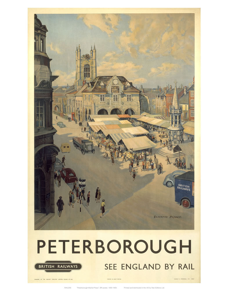 Peterborough View of Market 24" x 32" Matte Mounted Print