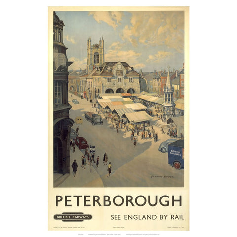 Peterborough View of Market 24" x 32" Matte Mounted Print