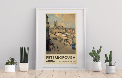 Peterborough - View Of Market - 11X14inch Premium Art Print